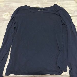 Navy blue long sleeve shirt